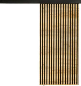 Mirjan24 Mobilier1 - Puerta Corredera Dover 203, Roble Dorado Artesanal + Negro