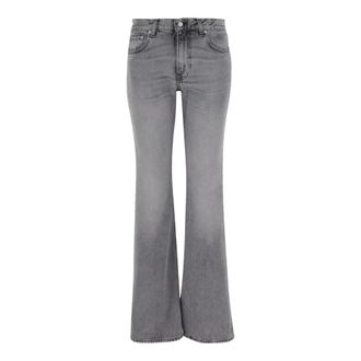 Haikure Grijze Wide Leg Katoen Denim Jeans - Dames - Flared Jeans - Grijs - W29 - Katoen - Jeans