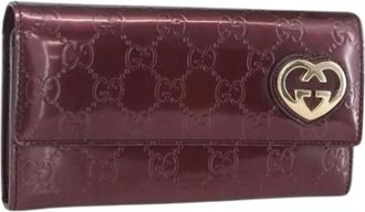Gucci Pre-owned Wallets, female, Red, Size: ONE SIZE Pre-owned Leather Wallet