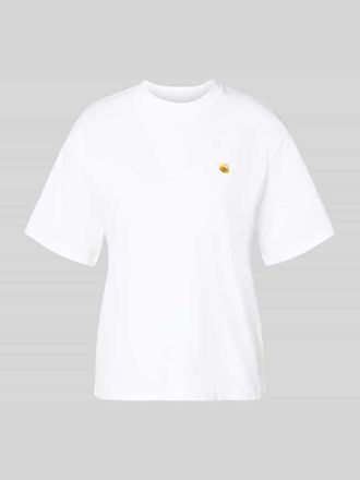 Carhartt Work in Progress T-Shirt mit Label-Stitching in Weiss, Gr&ouml;&szlig;e XS