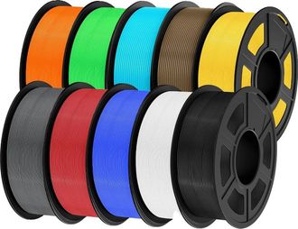 OEM Filamento Para Impresora 3d, 1,75 Mm De Di&aacute;metro, Compatible Con La Mayor&iacute;a De Impresoras Fdm, Pla Mix-31, 10 Rollos
