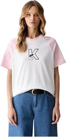 Karl Lagerfeld Camiseta Ikon - Tops - Mujer - Rosa - XL