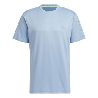 adidas Sport Casual Cooling Solid Color Crew Neck T-Shirt Asia Sizing Teal JD5224