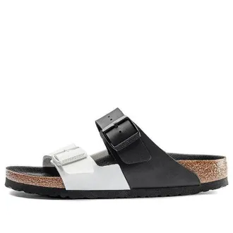 Birkenstock Arizona Series Fashion Black White Colorblock Version Sandals 1019703