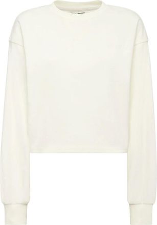 Plein Sport Sweatshirt Ls - Dames - Sportshirts - Beige - L - Katoen - Fitness