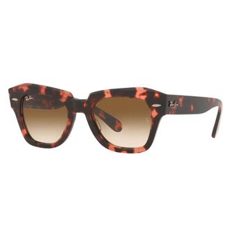 Ray-Ban Vierkante Stijl Zonnebril State Street Rb 2186 - unisex - Zonnebrillen - Bruin - 49 MM - Accessoires