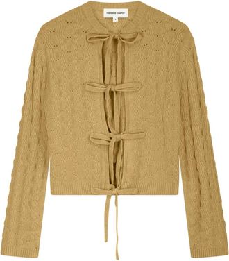 Fab By Fabienne Chapot Chelsea Cardigan - Dames - Vesten - Beige - S - Katoen - Truien & Vesten