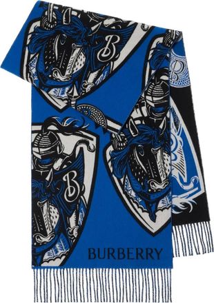 Burberry Sjaal met logo-jacquard - Blauw