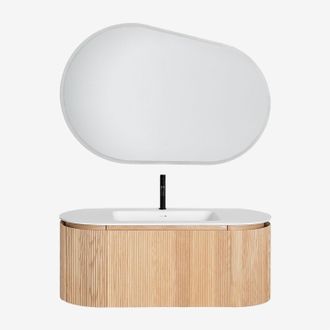 Sklum Conjunto De Mueble De Ba&ntilde;o Suspendido 120x50 Cm En Madera Con Lavabo Integrado Carsone Sklum