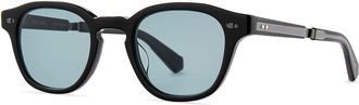 Garrett Leight JAMES S BK-GM/BRITTBLU Mens Sunglasses Black Size 46