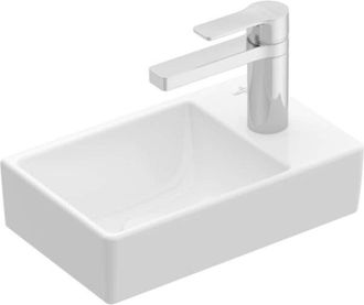 Villeroy & Boch Avento - Lavamanos 36x22 Cm, Sin Rebosadero, 1 Orificio Para El Grifo A La Derecha, Blanco Alpino 43003l01