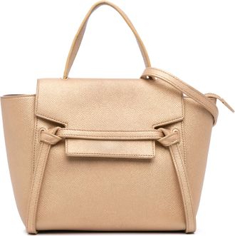 Celine Pre-owned Womens Belt Bag Nano Leather Handbag - Beige - One Size