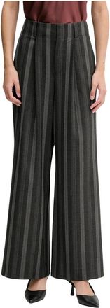 Mos Mosh MMEvine Scarla Stripe Broeken - Dames - Wijde Broeken - Zwart - L - Polyester - Broeken