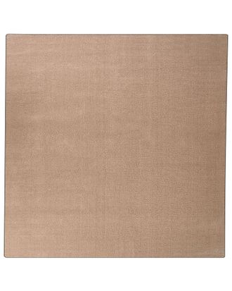 Beliani Tappeto In Poliestere A Pelo Lungo Tuftato A Macchina 200 X 200 Cm Beige Sabbia Demre