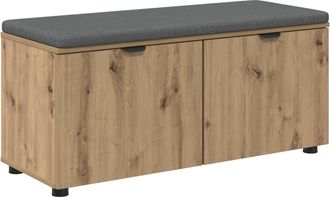 vidaXL Banco De Entrada Roble Artisan 100 X 38 X 46 Cm Vidaxl