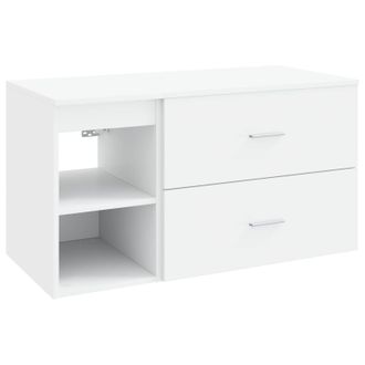 vidaXL Juego De Muebles De Ba&ntilde;o 2 Pcs Blanco Madera De Ingenier&iacute;a Vidaxl