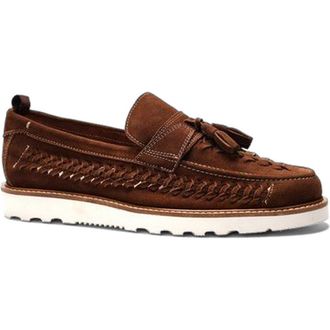 Carlos By Carlos Santana Zenith Tassel Loafer in Date Brown Suede at Nordstrom, Size 10.5