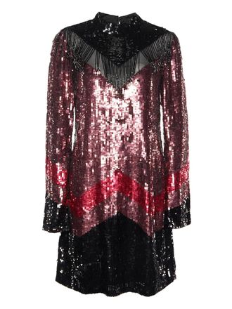 Cavalli sequin-embellished mini dress - Pink