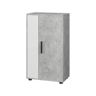 Vicco Aparador Berno, Hormig&oacute;n/blanco, 50.1 X 87.3 Cm Con 2 Compartimentos