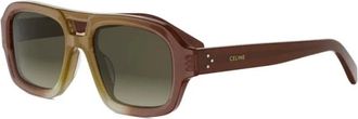 Celine Sunglasses, male, Brown, Size: 53 MM Sunglasses