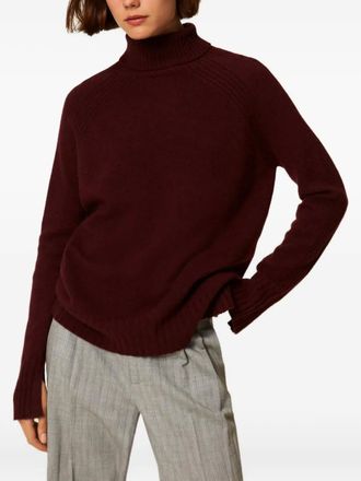 Twin-Set turtleneck ribbed jumper - women - Wool/Cashmere - S - Red