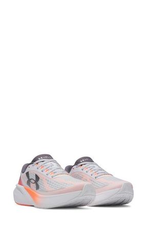 Under Armour UA Velociti Pace Running Shoe in Distant Gray /Tangerine at Nordstrom, Size 5.5
