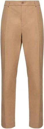 Moncler Broeken, Heren, Beige, M, Katoen, Technische broek van katoenmix