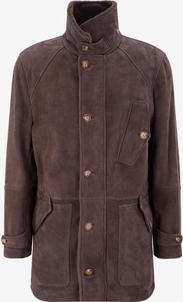 Brunello Cucinelli Kurzmantel aus umgekehrtem Shearling