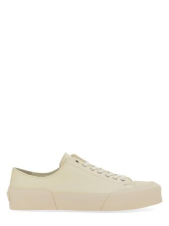 Jil Sander White Lace Up Sneakers