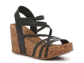 Blowfish Womens Heidi Wedge Sandal In Black
