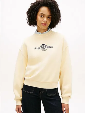 Tommy Hilfiger Crest Embroidery Relaxed Terry Sweatshirt
