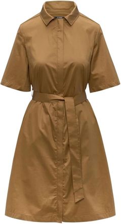 K-Way Nouaille Shirt Dress - Dames - Shirt Kleedjes - Bruin - XS - Katoen - Kleedjes