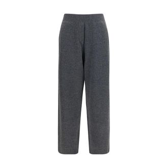 Brunello Cucinelli Gray Cashmere Casual Womens Pants
