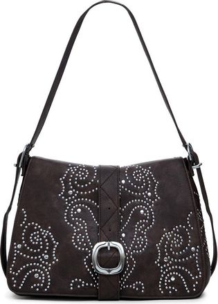 Desigual Studded Faux Leather Crossbody Bag in Dark Brown at Nordstrom