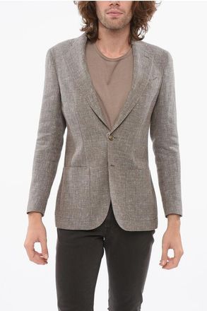 Oger Woven Linen Half-lined Blazer size 44