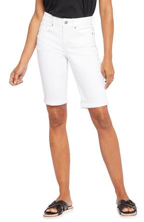 NYDJ Briella Cuffed Bermuda Shorts in Optic White at Nordstrom, Size 00