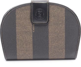 Fendi Black Brown Leather Pvc Wallet (Bi-Fold) (Pre-Owned)