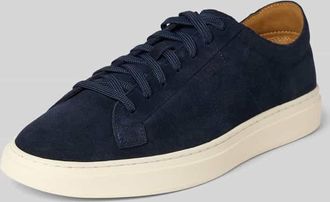 HUGO BOSS Low Top Sneaker aus reinem Rindnubuk Modell Kieran_Tenn_wcsd in Marine, Gr&ouml;&szlig;e 40