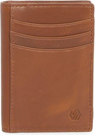 Johnston & Murphy Hunter Glazed Leather Money Clip Wallet in Tan at Nordstrom Rack