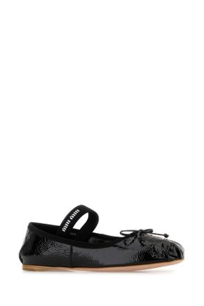 Miu Miu 5f794dfdx05h27 F0002 Nero Agnello Ballerine Flat Shoes