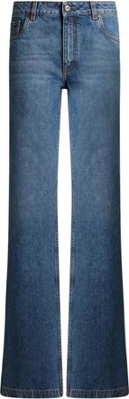 Etro Flared Denim Jeans With Pegasus Embroidery