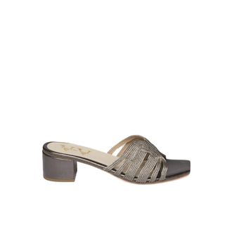 Vincent Vega Vincent Vega, Schoenen, Dames, Grijs, 38 EU, Leer, Bolton Sandaal