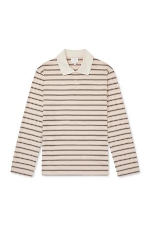 A.P.C. Striped Organic Cotton-Jersey Polo Shirt