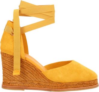 Castaner Orange Solid Camila Wedges