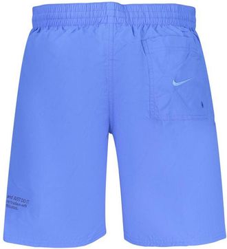 Nike Logo Print Swim Shorts - Blue