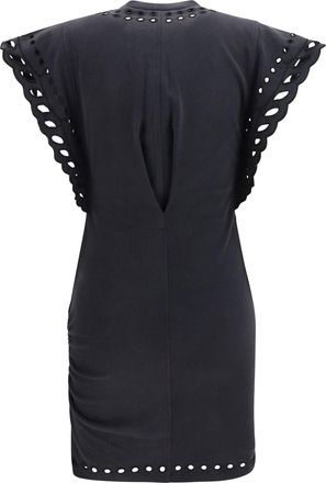 Isabel Marant Broderie Anglaise Cotton Dress - Black