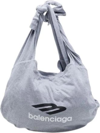 Balenciaga Pre-owned Hobo Bag - Dames - Vintage Schoudertas - Grijs - ONE Size - Katoen - Vintage