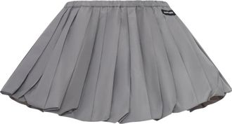 Miu Miu Grey Pleated Mini Skirt