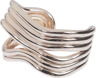 Max Mara Accessoires, Dames, Bruin, ONE Size, Golvende Manchet Armband