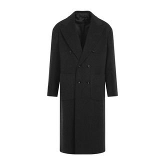 Kiton Grey Wool Coat